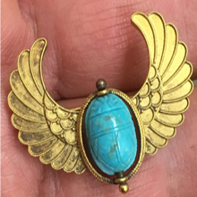 Victorian Brooch with turquoise. Nobel Antique jewelry Store, Santa Monica. Made in America.Circa 1880s.